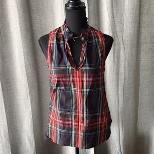 J. Crew Plaid Top - Red and Blue